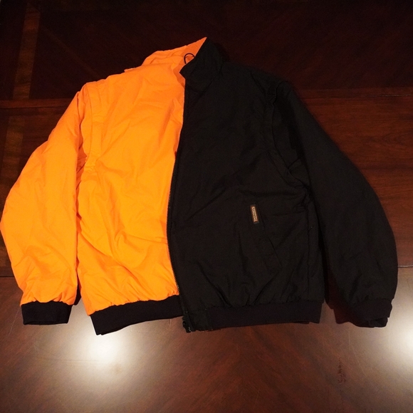 37a) REMINGTON Convertible Reversible Hunting Fleece Jacket Vest Sz. Large - Picture 9 of 12